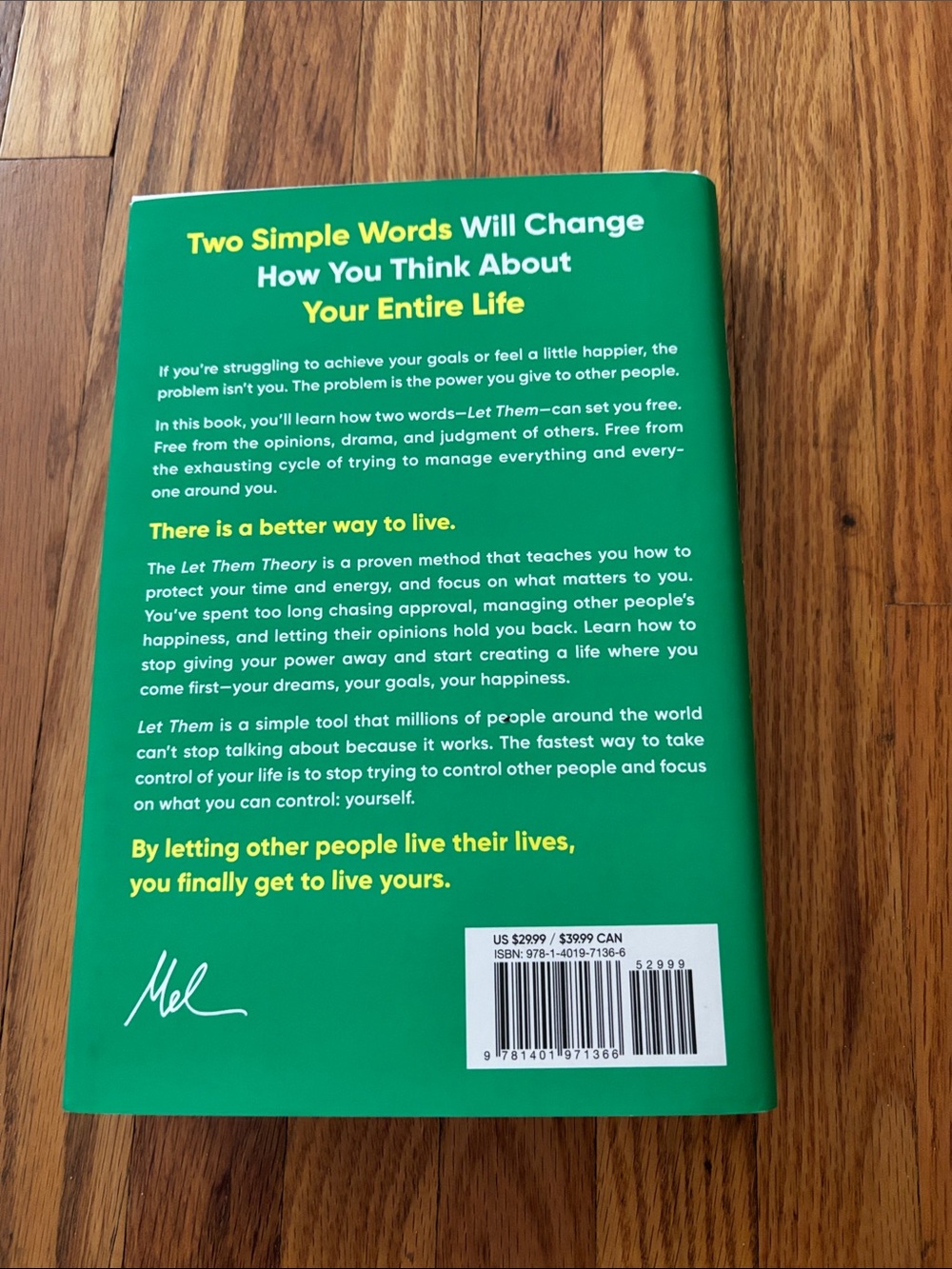 The Let Them Theory by Mel Robbins - Green Cover - Picture 2 of 2